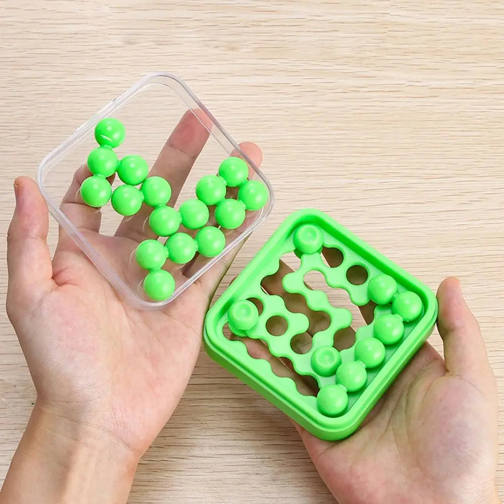 MEACAOFG Game IQ Games Focus Gifts Kids Plastic Intelligence Magic Box Beads Board Game Montessori Toys Children Puzzle Box Game