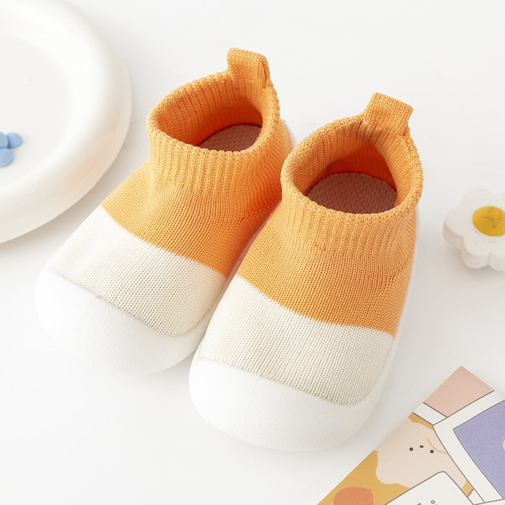 Spring Baby Sock Shoes - Orange