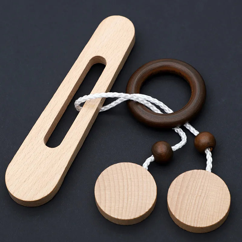 Intelligent Unlock Toy Kong Ming Lock Brain Teaser Iq Puzzles Wooden Toys Montessori Children Adult Decompression Thinking Games - MEACAOFG