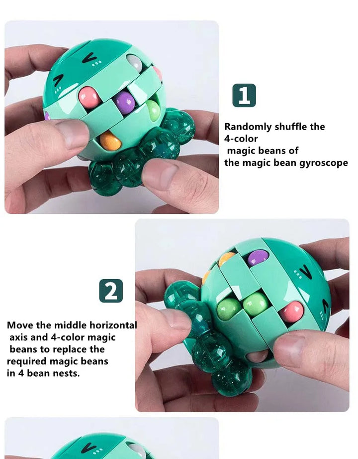 Kids Magic Rotating Bean Cubes Adults Fingertip Fidget Stress Relief - MEACAOFG