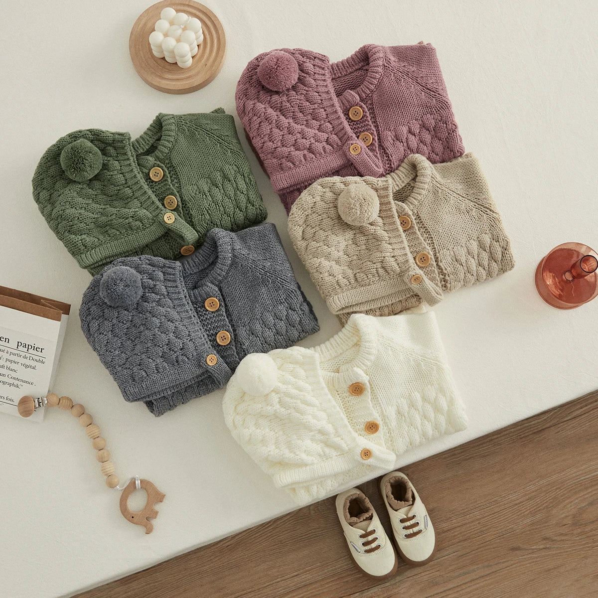 Baby Winter Jumpsuit Romper + Bear Hat Set