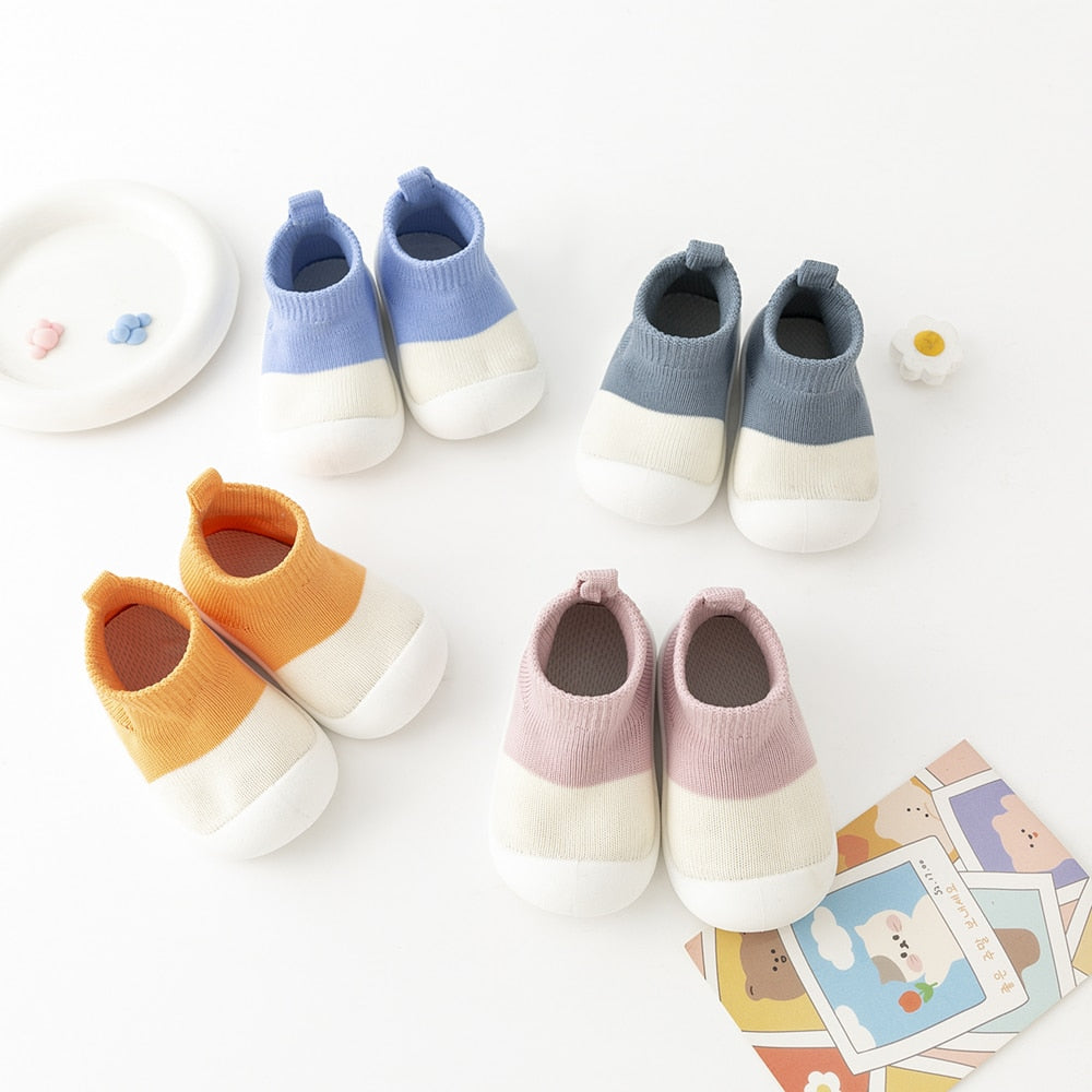 Spring Baby Sock Shoes - Orange