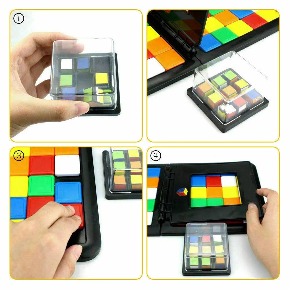 Kids Color Battle Square Race Game Parent-Child Square Desktop Puzzles - MEACAOFG