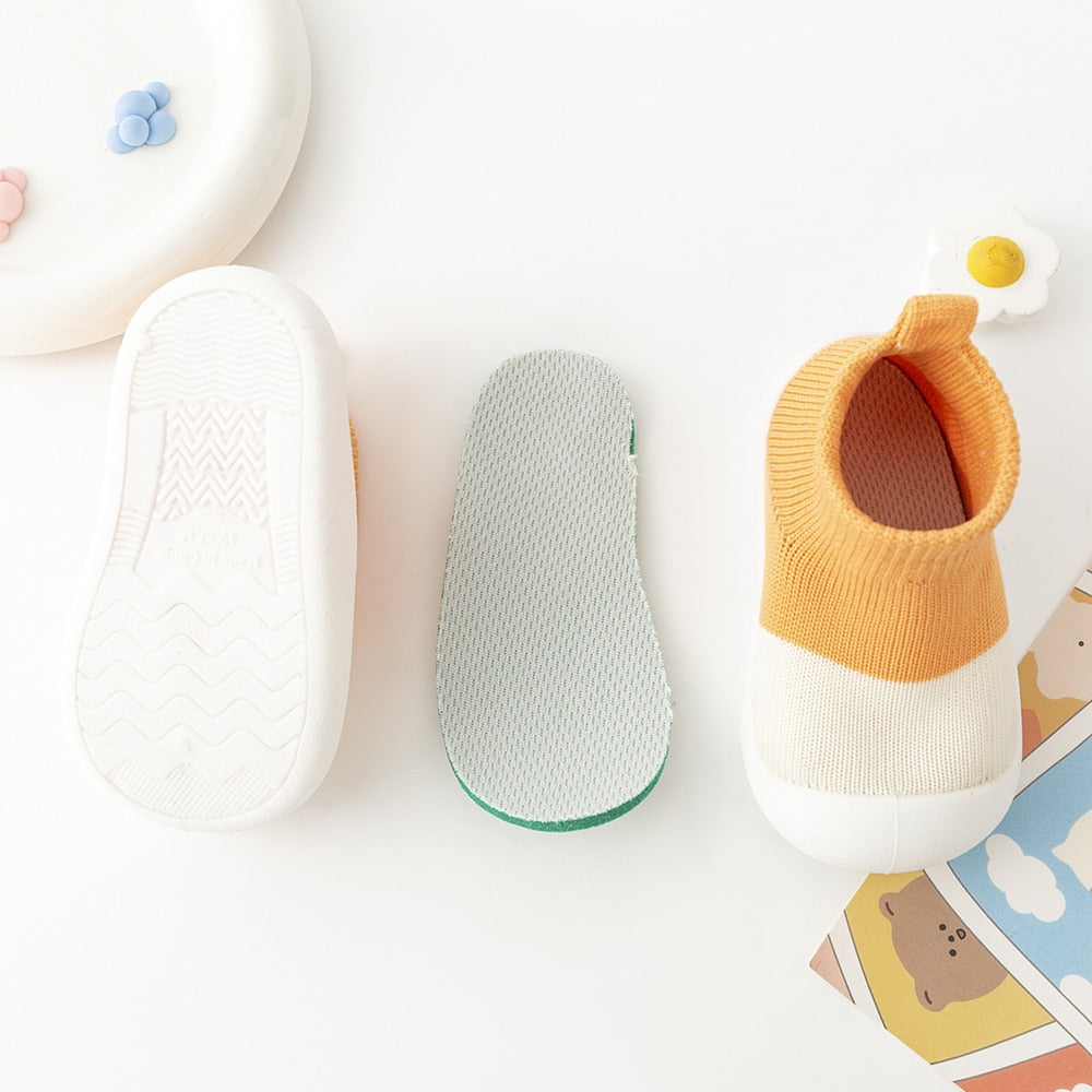 Spring Baby Sock Shoes - Orange