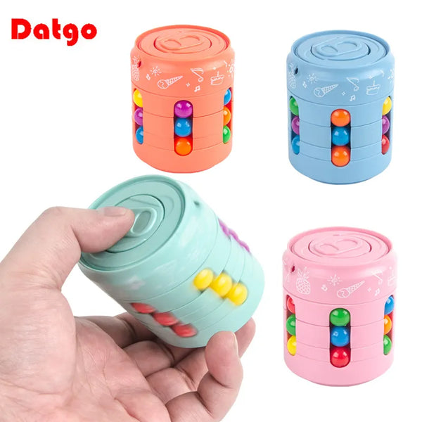 Magic Rotating Bean Puzzle Cube Game Kids Adults Fingertip Fidget - MEACAOFG