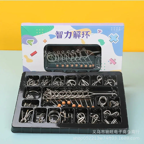 8/24/32Pcs Nine Link Series 3D Metal Puzzle Toy Release Buckle - MEACAOFG