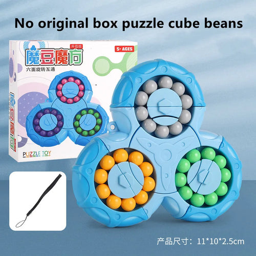 New Six-sided Rotation Finger Bean Intelligence Gyro Antistress - MEACAOFG