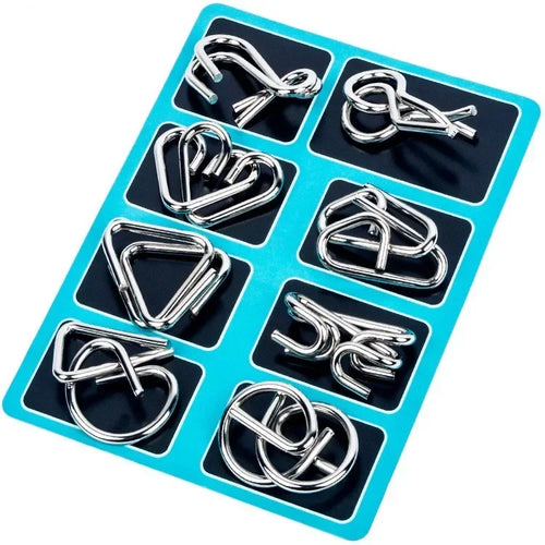 8/24/32Pcs Nine Link Series 3D Metal Puzzle Toy Release Buckle - MEACAOFG