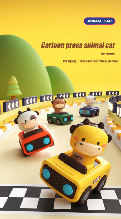 Cute Animal Press and Go Toy Car