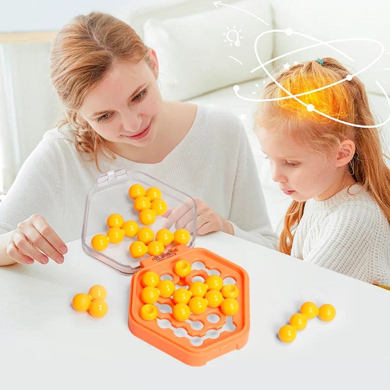 MEACAOFG Mini Pocket Puzzle Color Beads Game Party Tabletop Game Children's Spatial Logical Thinking Training Kid Enlightenment Teaching