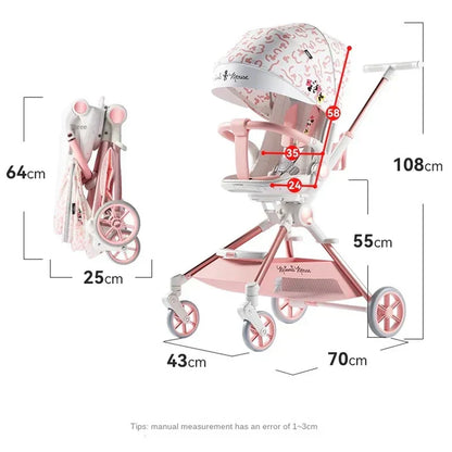 Pink Newborn Stroller