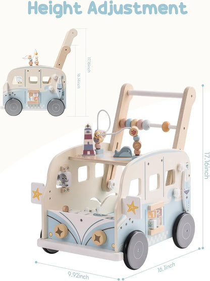 Robotime Robud Wooden Baby Walker