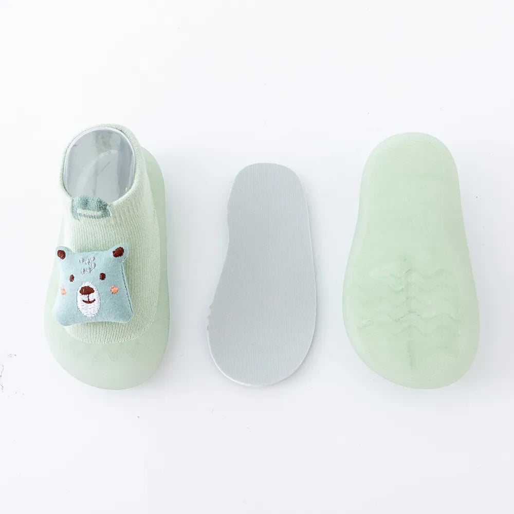 Baby Sock Shoes -  Green Bear