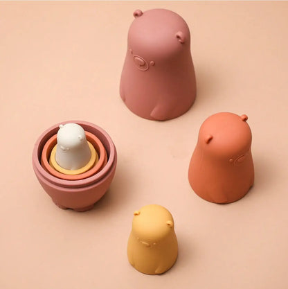 4 Piece Silicone Russian Bear Dolls