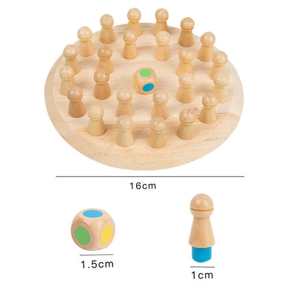 Kids Wooden Memory Match Stick Chess Game Fun Block Board Game - MEACAOFG