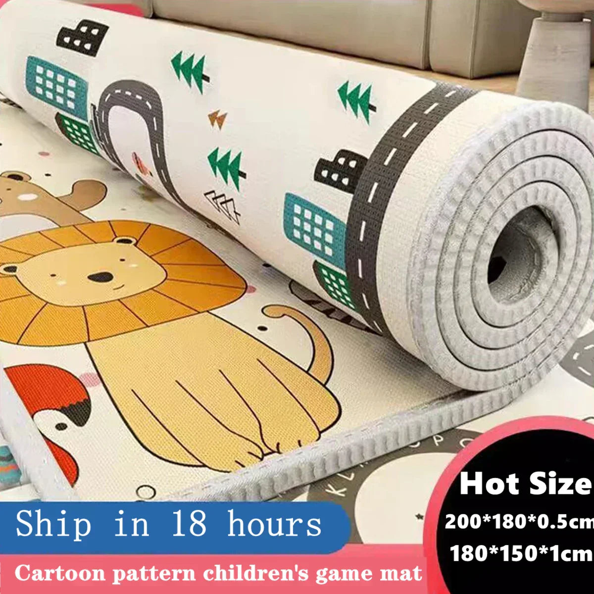 Non-toxic Baby Crawling Play Mats 200cm X180cm