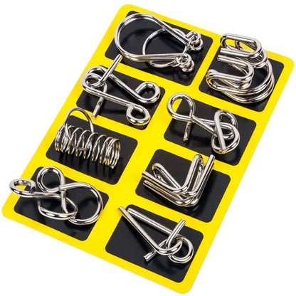 8/24/32Pcs Nine Link Series 3D Metal Puzzle Toy Release Buckle - MEACAOFG