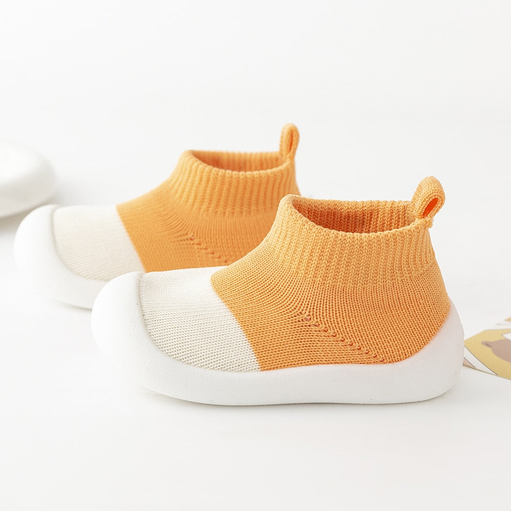 Spring Baby Sock Shoes - Orange