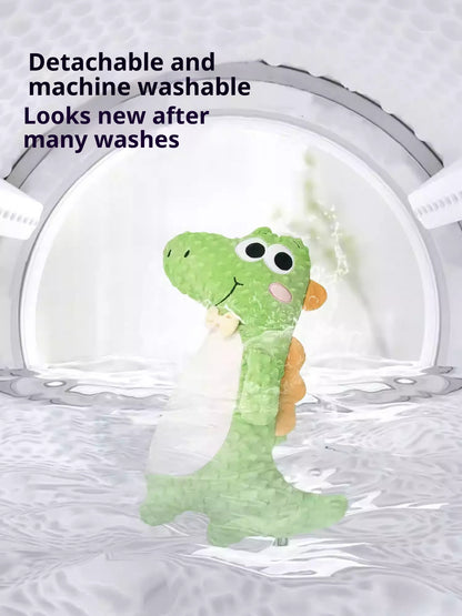 Close-up of breathable 3D minky dot fabric texture on a sensory baby soothing toy.