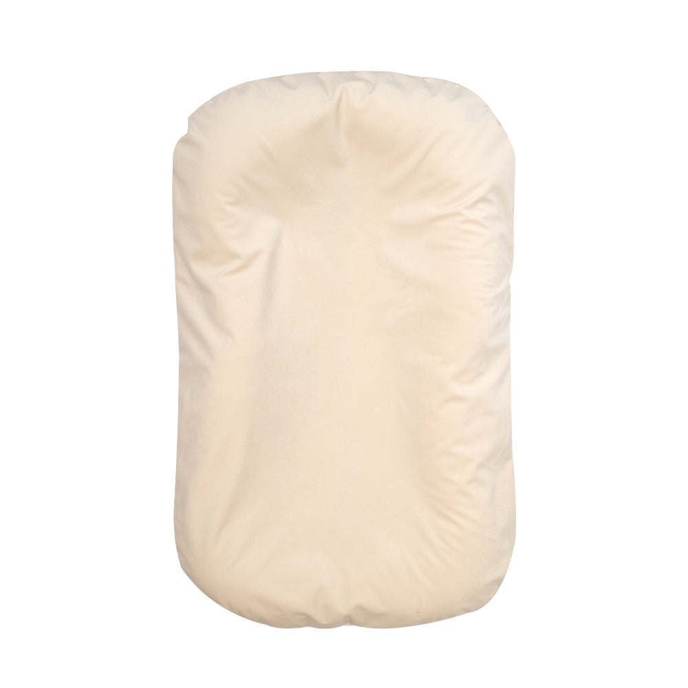 Beige soft baby lounger cushion for infant resting