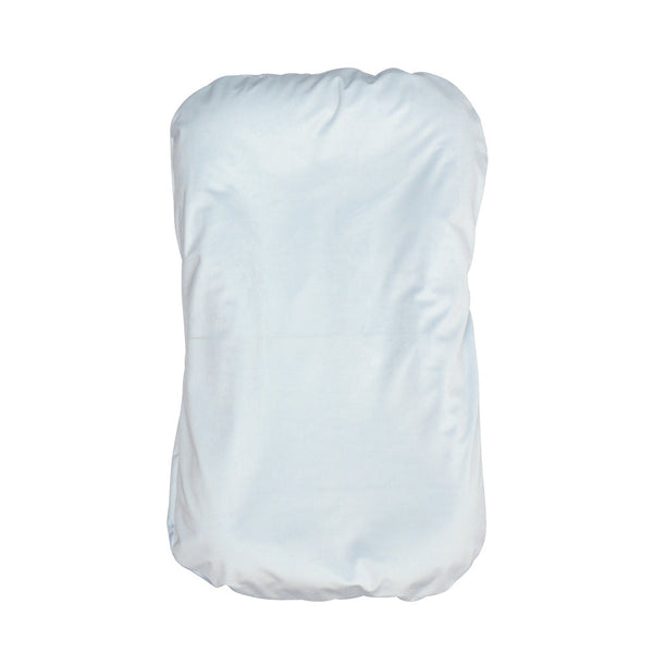 Light blue soft baby lounger cushion with plush cover