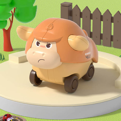 Cartoon Educational Toy Car Press-and-Go Little Cow