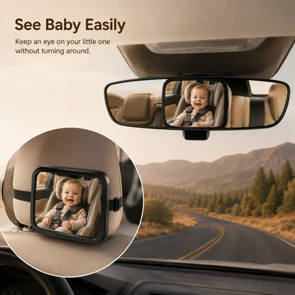 XL Baby Car Mirror for Rear Facing