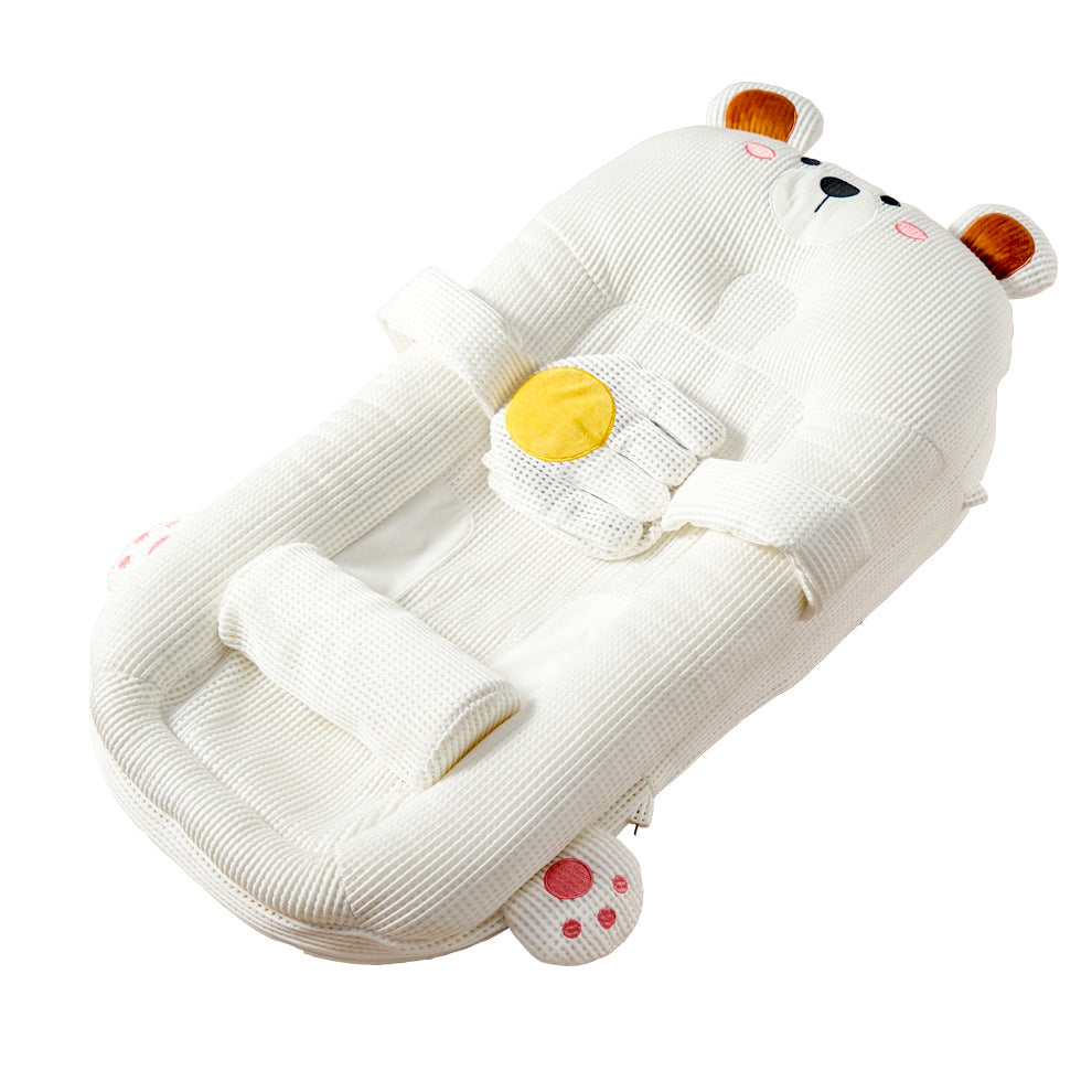 Cute bear anti reflux baby lounger with hug support