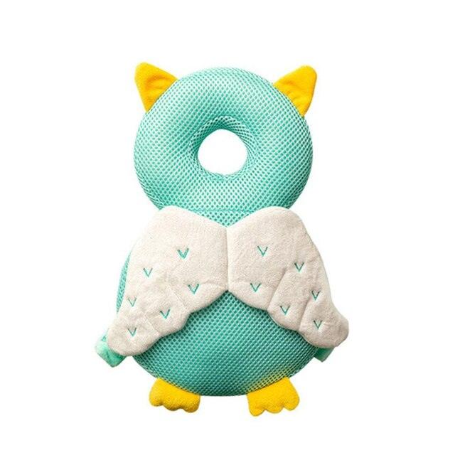 baby head protection pillow bee design, Infant safety cushion for crawling back view