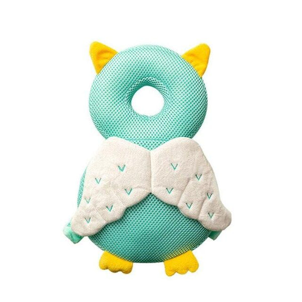baby head protection pillow bee design, Infant safety cushion for crawling back view