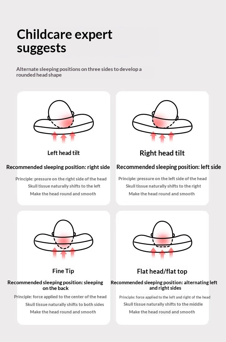 Side view of baby support pillow showing memory foam thickness and ergonomic contour