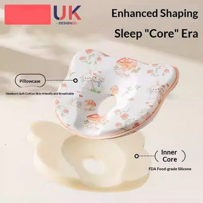 Side view of baby support pillow showing memory foam thickness and ergonomic contour