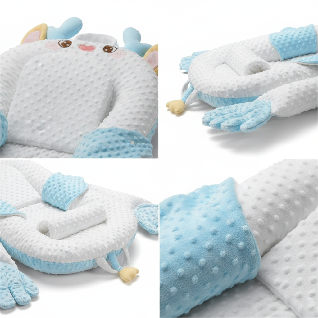 Dual sided reversible cover and removable patting hands detail