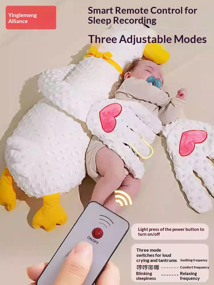 3-in-1 white goose baby soothing pillow for newborn sleep training