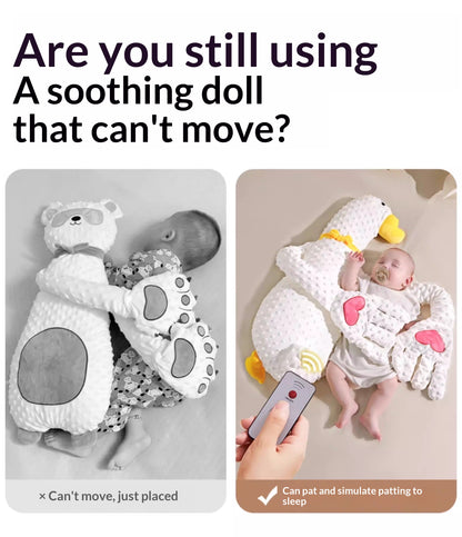 3-in-1 white goose baby soothing pillow for newborn sleep training