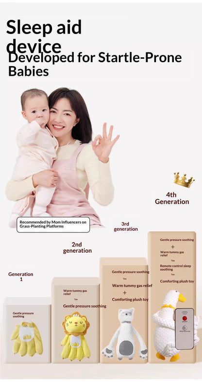 3-in-1 white goose baby soothing pillow for newborn sleep training