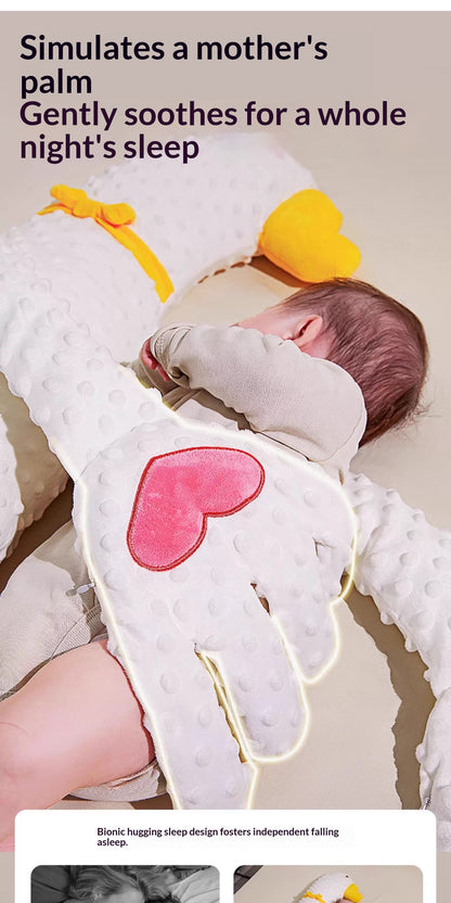 3-in-1 white goose baby soothing pillow for newborn sleep training