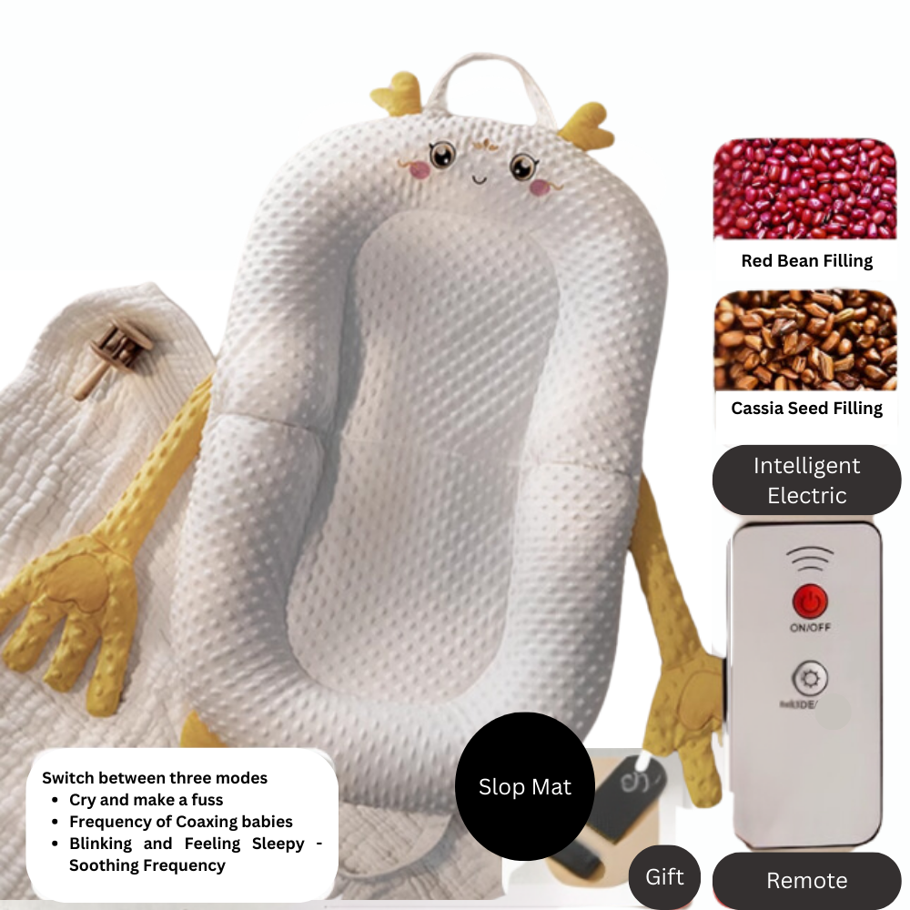 Smart patting soothing baby lounger remote control and red bean warming pad