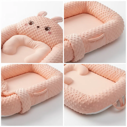 2-in-1 bionic seat nest structure with soft 3D dotted fabric