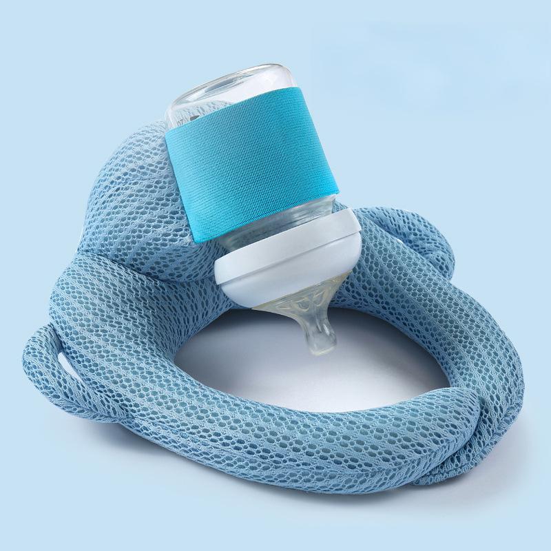 Blue anti spit up baby pillow