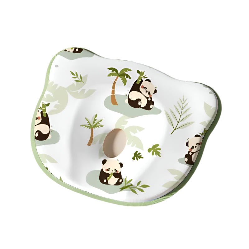 Ergonomic baby head shaping pillow with concave center to prevent flat head syndrome