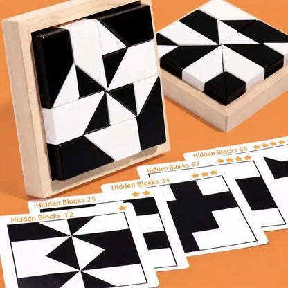 MEACAOFG Puzzle hidden block puzzle toys cultivate children's spatial thinking imagination ability parent-child interaction desktop games