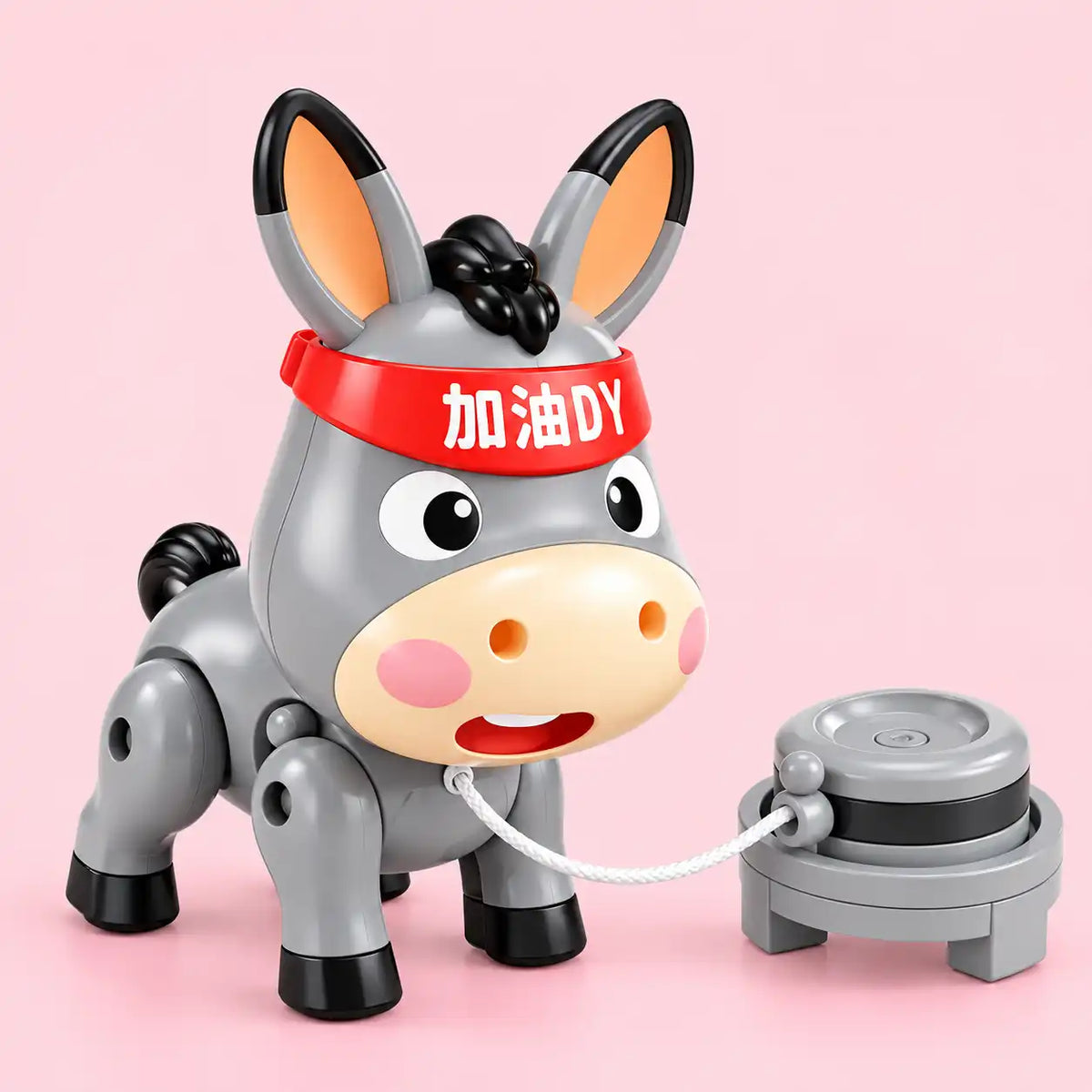 MEACAOFG Electric Musical Donkey Pull-Along Toy for Toddlers – Interactive Learning & Spinning Activity Toy