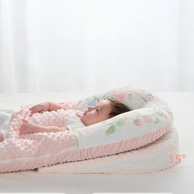 Newborn sleep pod with 15 degree gentle incline to prevent reflux