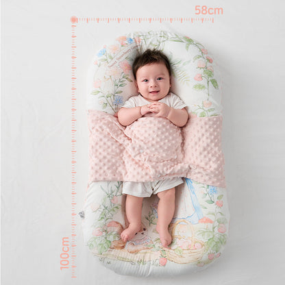 Ergonomic sleep pod for newborns featuring soft breathable cotton fabric