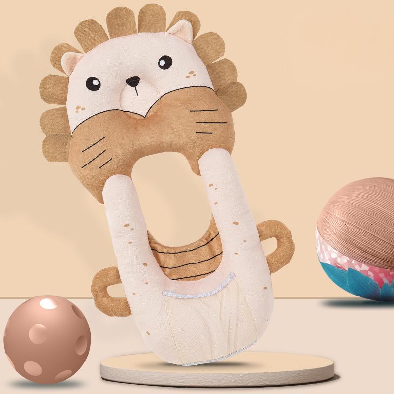 Head shaping baby pillow with lion ears