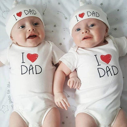 I Love Dad/Mum Baby Romper