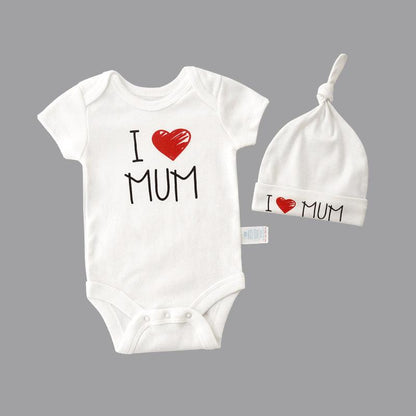 I Love Dad/Mum Baby Romper