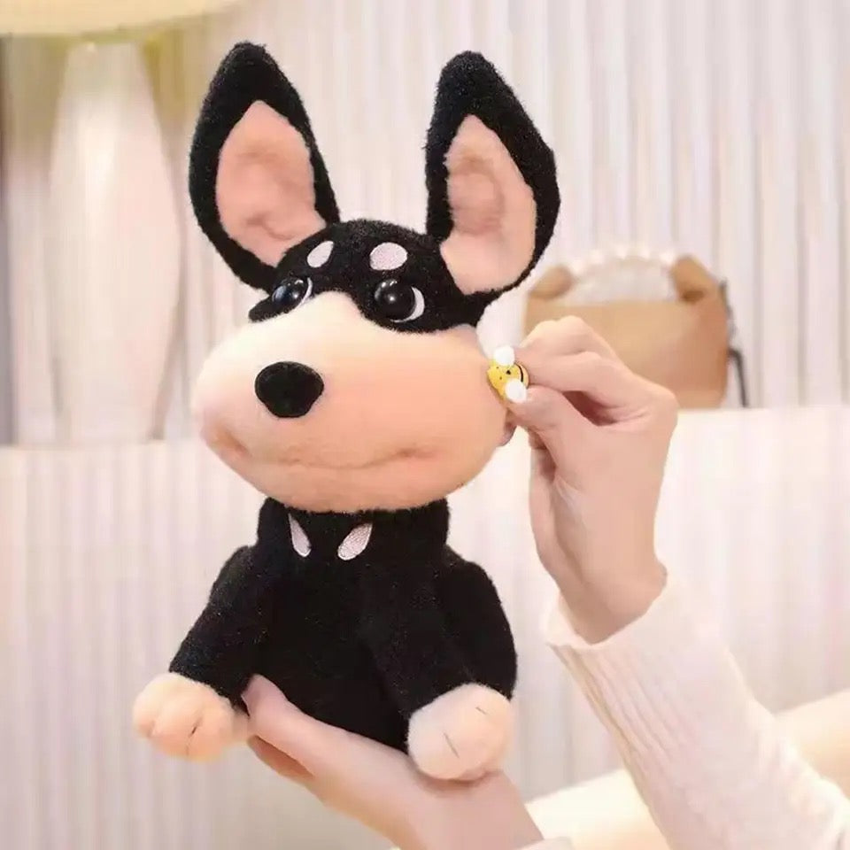 Cute Plushy Dog with Bee