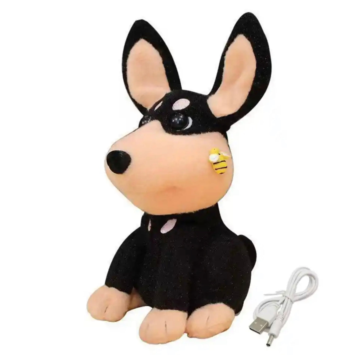 Cute Plushy Dog with Bee
